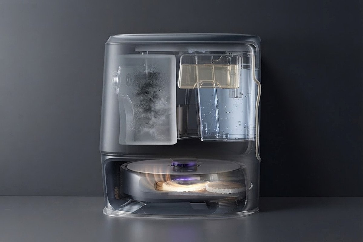 self-washing dock internal mechanism